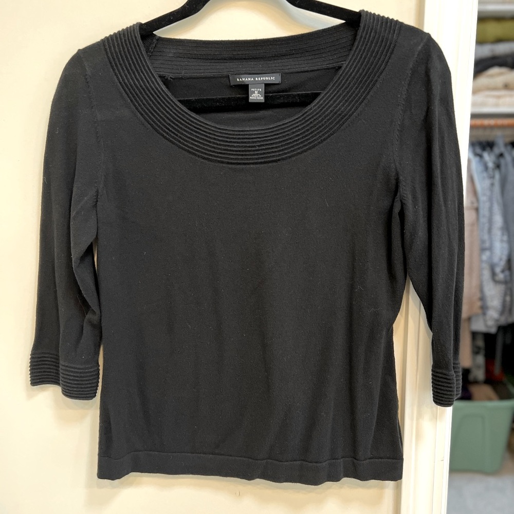 Black Banana Republic Top Size Petite Med